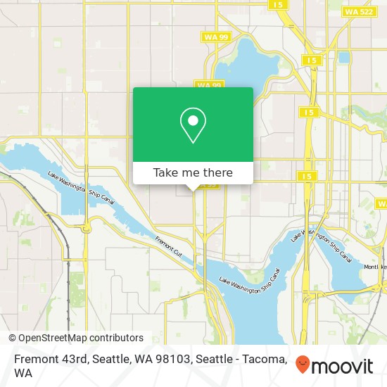 Mapa de Fremont 43rd, Seattle, WA 98103