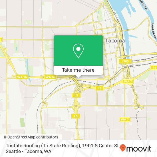 Tristate Roofing (Tri State Roofing), 1901 S Center St map
