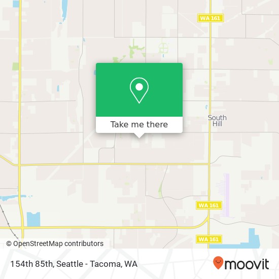 Mapa de 154th 85th, Puyallup, WA 98375