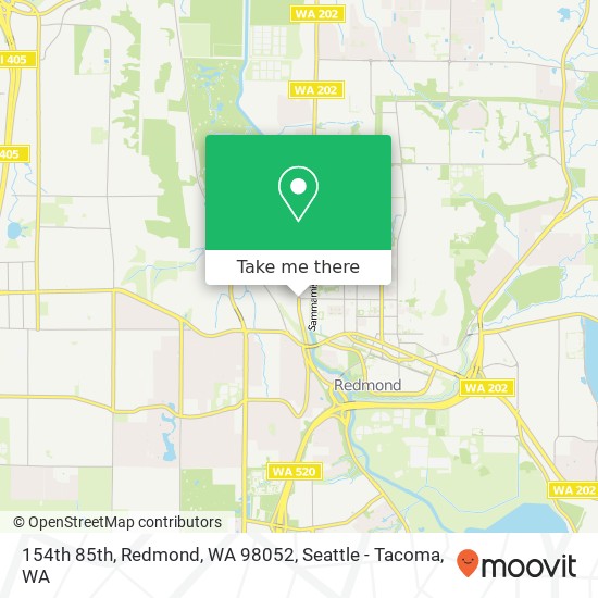 Mapa de 154th 85th, Redmond, WA 98052