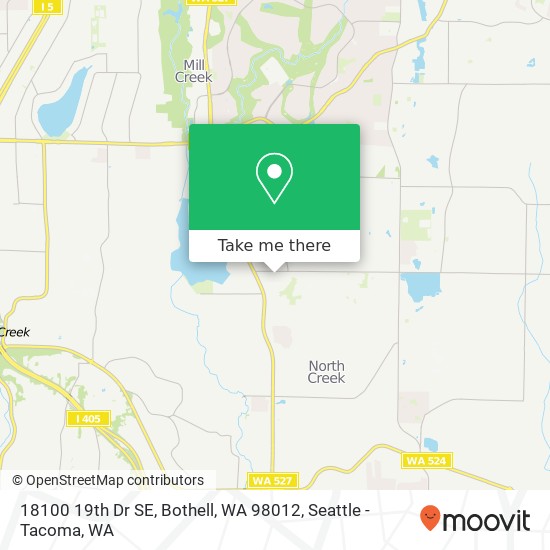 Mapa de 18100 19th Dr SE, Bothell, WA 98012