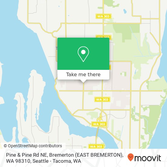 Pine & Pine Rd NE, Bremerton (EAST BREMERTON), WA 98310 map