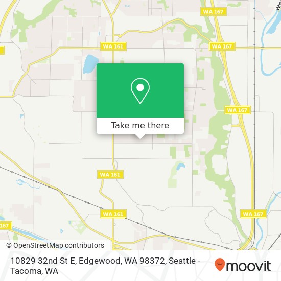 Mapa de 10829 32nd St E, Edgewood, WA 98372