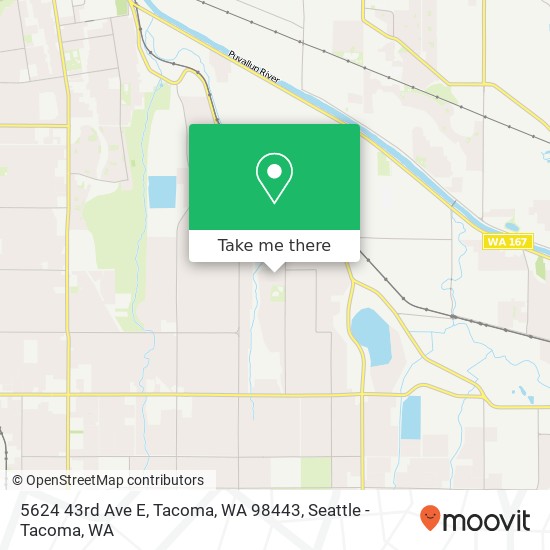 Mapa de 5624 43rd Ave E, Tacoma, WA 98443