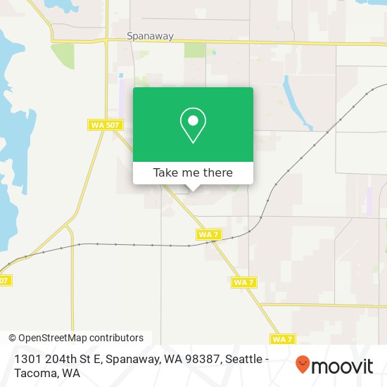 1301 204th St E, Spanaway, WA 98387 map