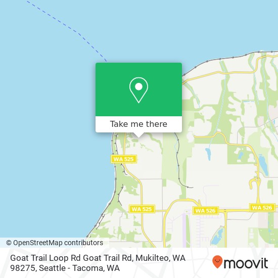 Mapa de Goat Trail Loop Rd Goat Trail Rd, Mukilteo, WA 98275