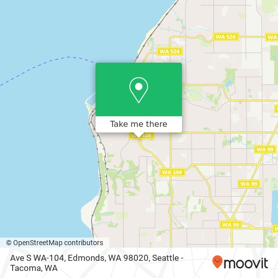 Mapa de Ave S WA-104, Edmonds, WA 98020