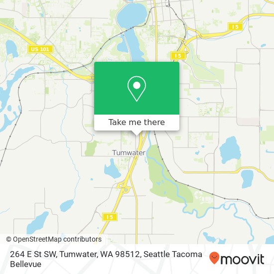 Mapa de 264 E St SW, Tumwater, WA 98512