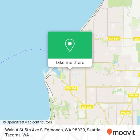 Walnut St 5th Ave S, Edmonds, WA 98020 map