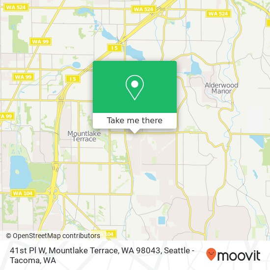41st Pl W, Mountlake Terrace, WA 98043 map