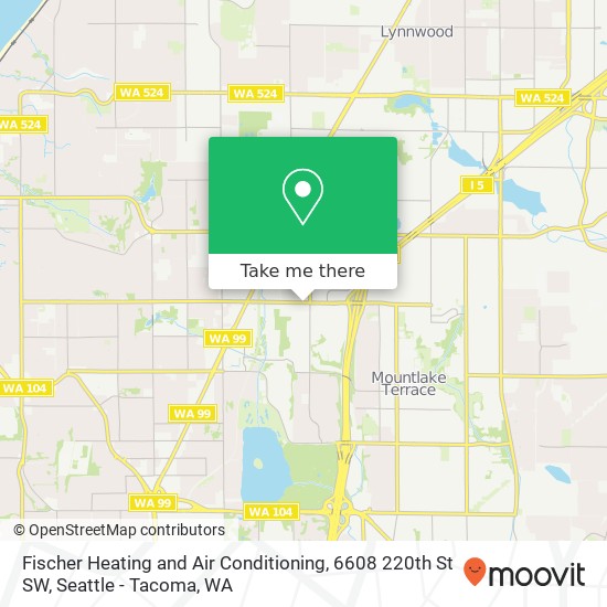 Mapa de Fischer Heating and Air Conditioning, 6608 220th St SW