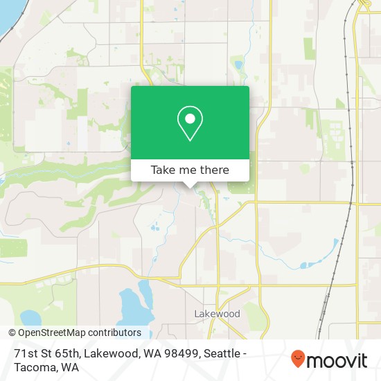 71st St 65th, Lakewood, WA 98499 map