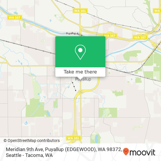 Mapa de Meridian 9th Ave, Puyallup (EDGEWOOD), WA 98372