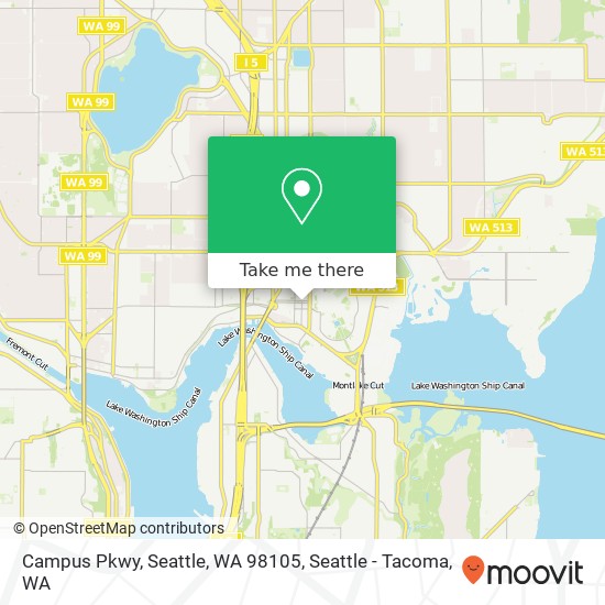 Mapa de Campus Pkwy, Seattle, WA 98105