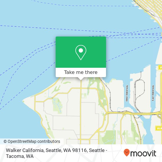 Mapa de Walker California, Seattle, WA 98116