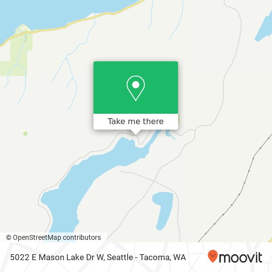 Mapa de 5022 E Mason Lake Dr W, Grapeview, WA 98546