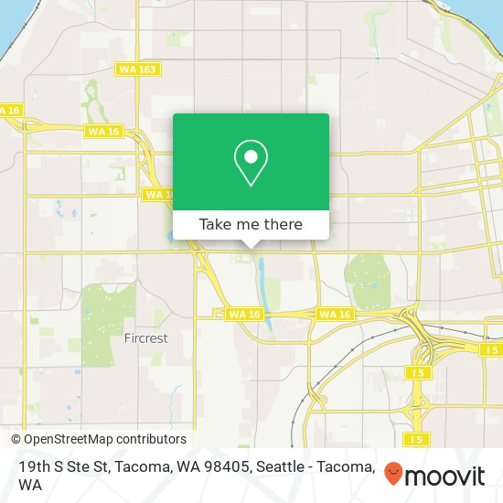 19th S Ste St, Tacoma, WA 98405 map