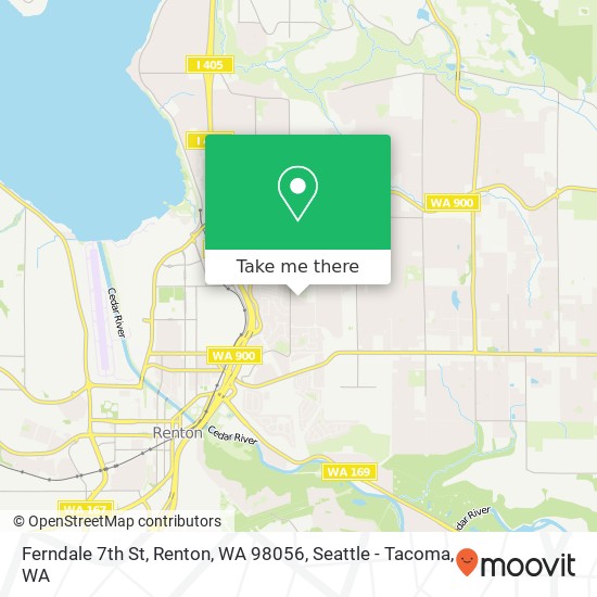 Mapa de Ferndale 7th St, Renton, WA 98056