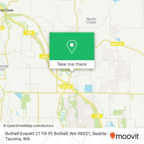 Bothell Everett 217th Pl, Bothell, WA 98021 map