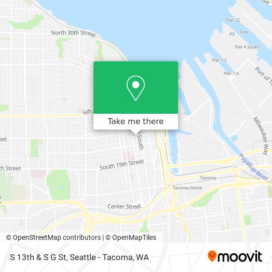 S 13th & S G St map