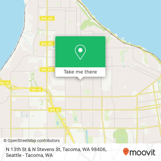 N 13th St & N Stevens St, Tacoma, WA 98406 map