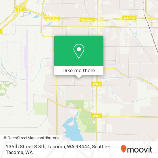 135th Street S 8th, Tacoma, WA 98444 map