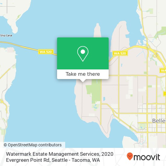 Mapa de Watermark Estate Management Services, 2020 Evergreen Point Rd