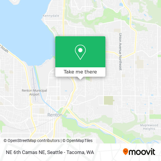 NE 6th Camas NE map