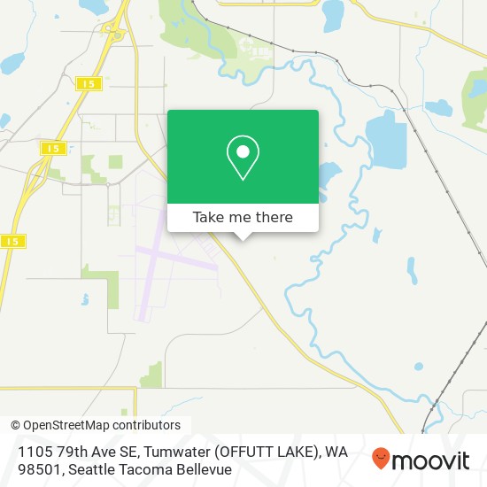Mapa de 1105 79th Ave SE, Tumwater (OFFUTT LAKE), WA 98501
