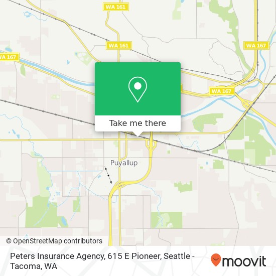 Mapa de Peters Insurance Agency, 615 E Pioneer