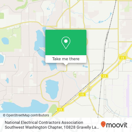 Mapa de National Electrical Contractors Association Southwest Washington Chapter, 10828 Gravelly Lake Dr SW