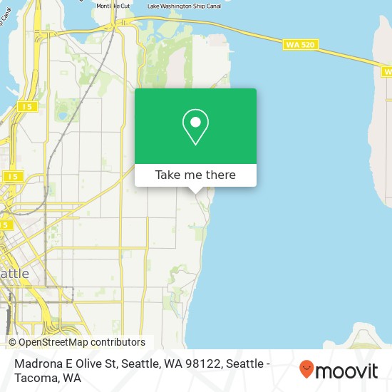 Mapa de Madrona E Olive St, Seattle, WA 98122