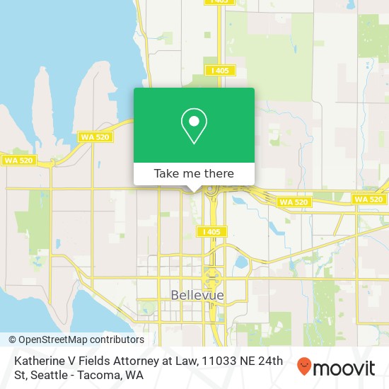 Mapa de Katherine V Fields Attorney at Law, 11033 NE 24th St