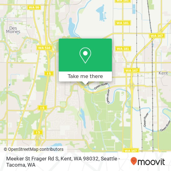 Meeker St Frager Rd S, Kent, WA 98032 map