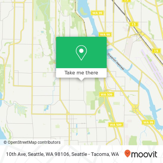 10th Ave, Seattle, WA 98106 map