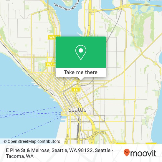 E Pine St & Melrose, Seattle, WA 98122 map