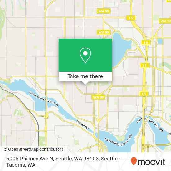 Mapa de 5005 Phinney Ave N, Seattle, WA 98103