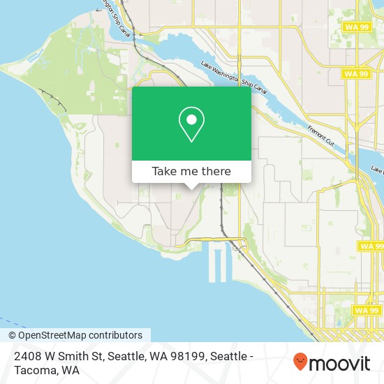 Mapa de 2408 W Smith St, Seattle, WA 98199