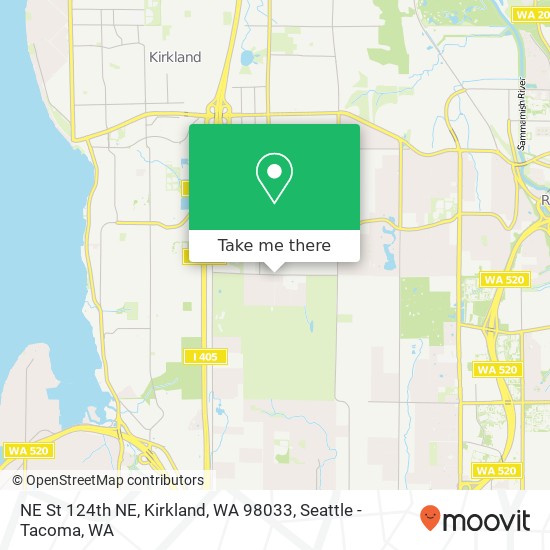 NE St 124th NE, Kirkland, WA 98033 map