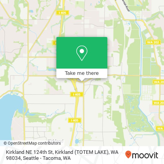 Kirkland NE 124th St, Kirkland (TOTEM LAKE), WA 98034 map