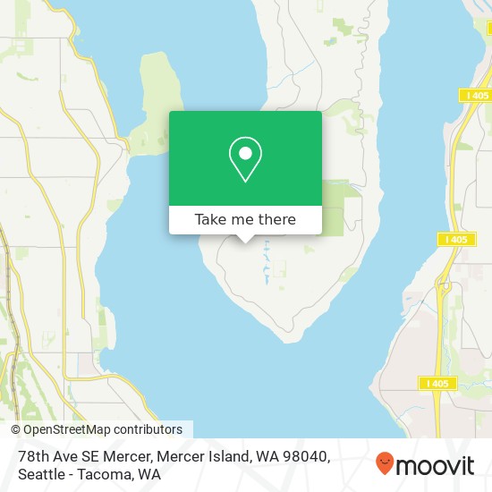 Mapa de 78th Ave SE Mercer, Mercer Island, WA 98040