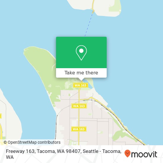 Mapa de Freeway 163, Tacoma, WA 98407