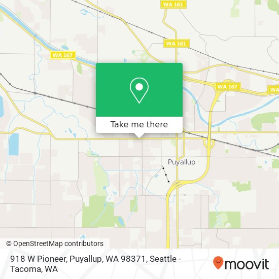 Mapa de 918 W Pioneer, Puyallup, WA 98371