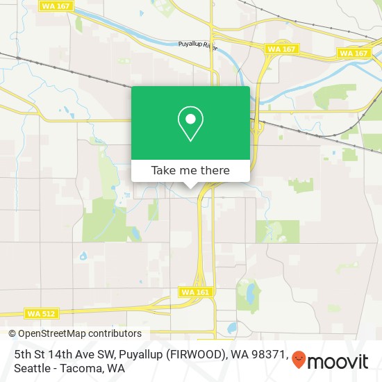 5th St 14th Ave SW, Puyallup (FIRWOOD), WA 98371 map