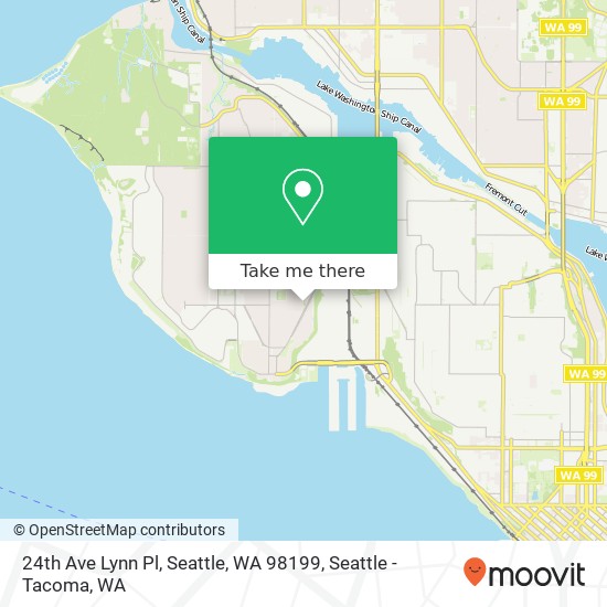Mapa de 24th Ave Lynn Pl, Seattle, WA 98199