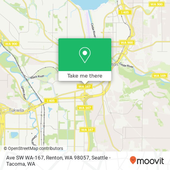 Mapa de Ave SW WA-167, Renton, WA 98057