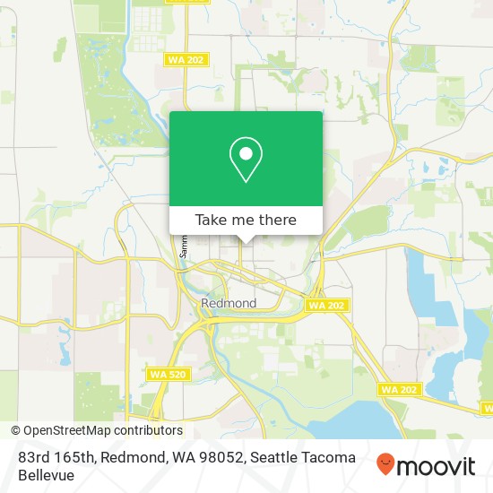 83rd 165th, Redmond, WA 98052 map