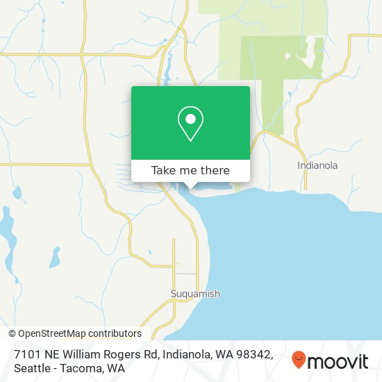 Mapa de 7101 NE William Rogers Rd, Indianola, WA 98342