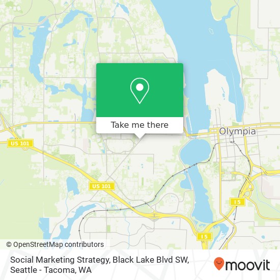 Social Marketing Strategy, Black Lake Blvd SW map