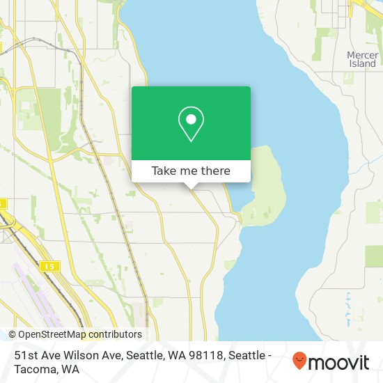Mapa de 51st Ave Wilson Ave, Seattle, WA 98118